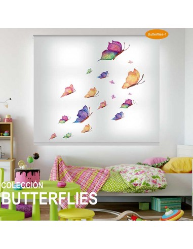 Store à enrouleur Butterflies